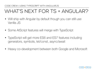 Using TypeScript with Angular | PPT