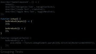 Angular Unit Testing from the Trenches