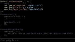 Angular Unit Testing from the Trenches