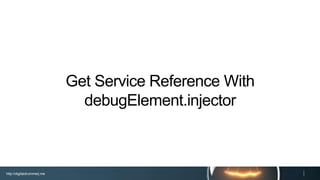 http://digitaldrummerj.me
Get Service Reference With
debugElement.injector
 