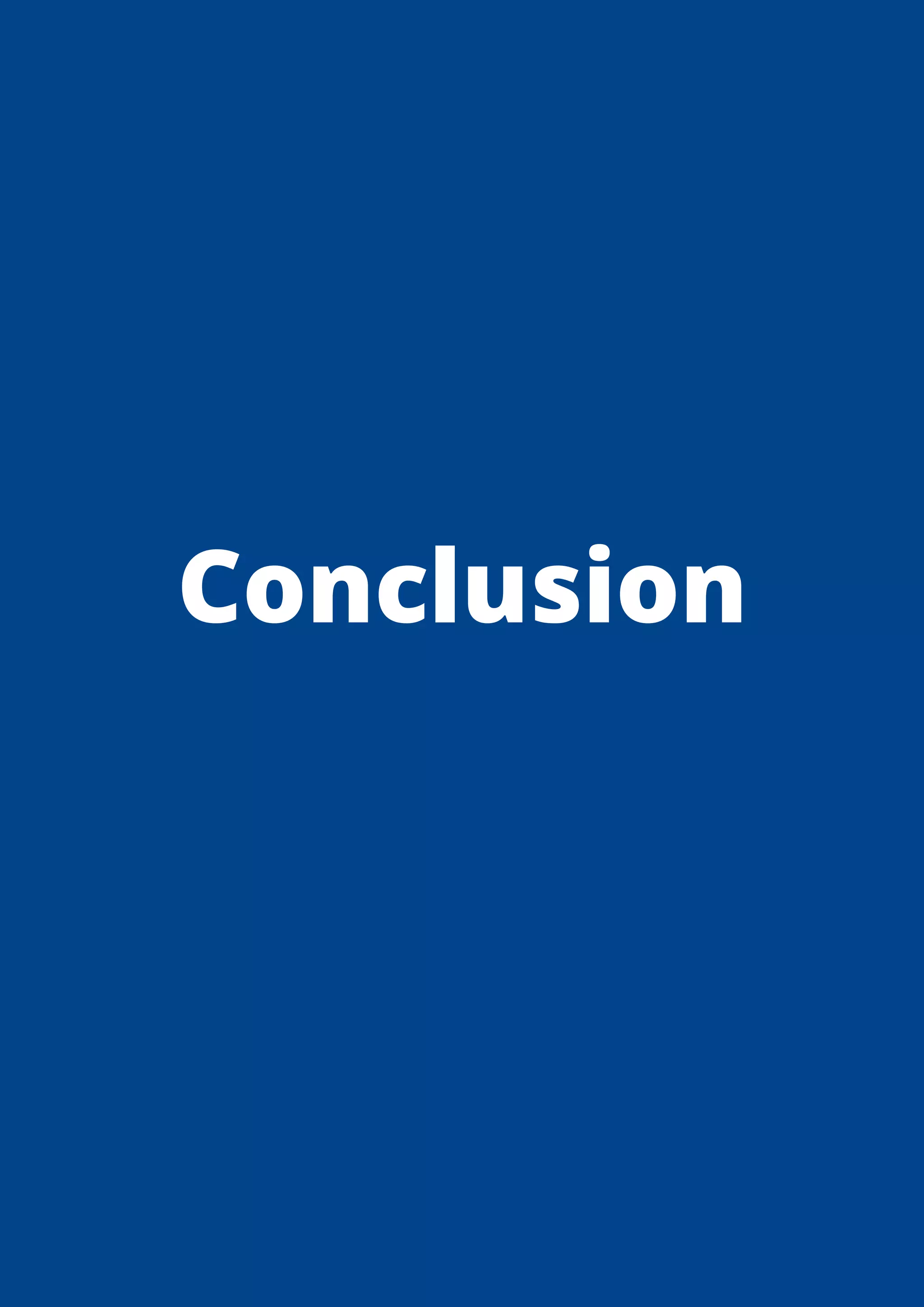 Conclusion 