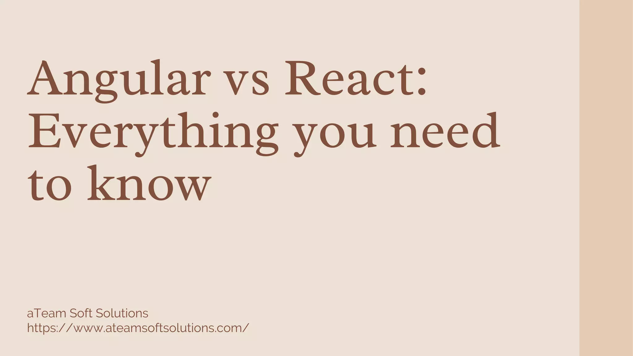 Advantages of react over angular ppt