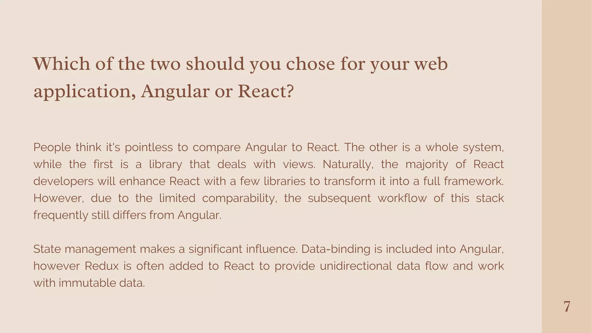 Advantages of react over angular ppt