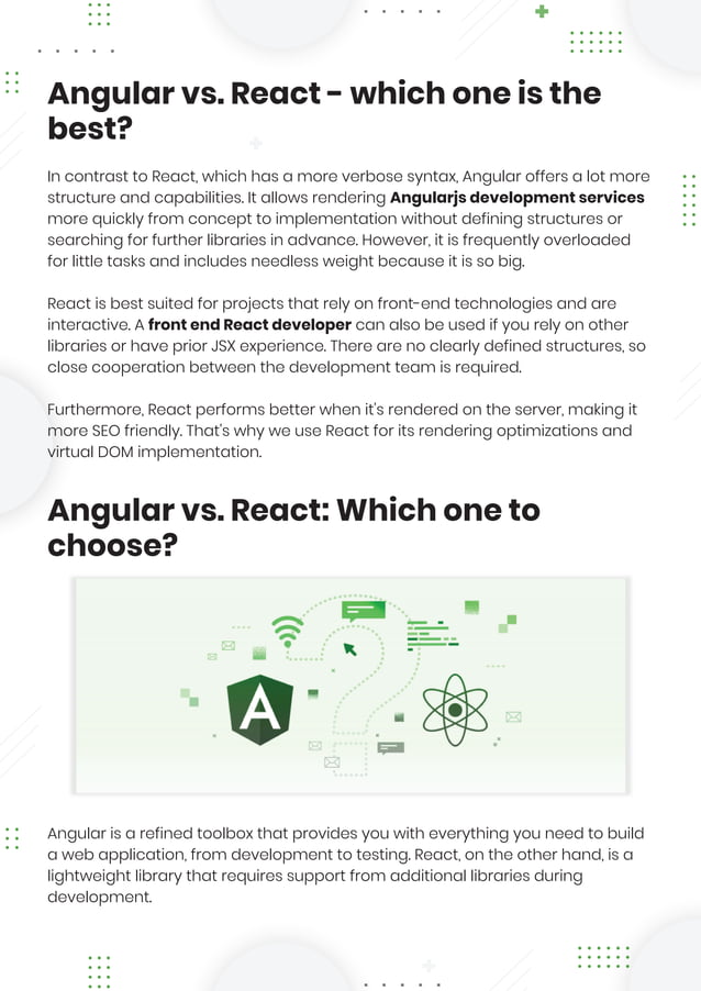 Angular VS React The Battle of Best Front End Frameworks.pdf | Web ...