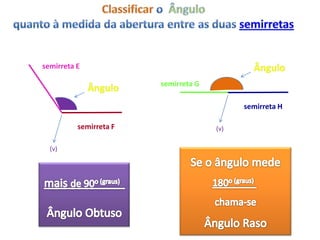 semirreta E

                        semirreta G

                                            semirreta H

          semirreta F                 (v)

  (v)
 