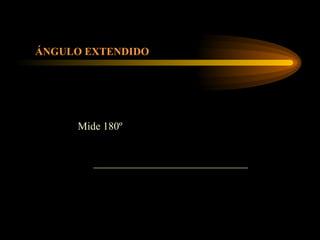 ÁNGULO EXTENDIDO Mide 180º 