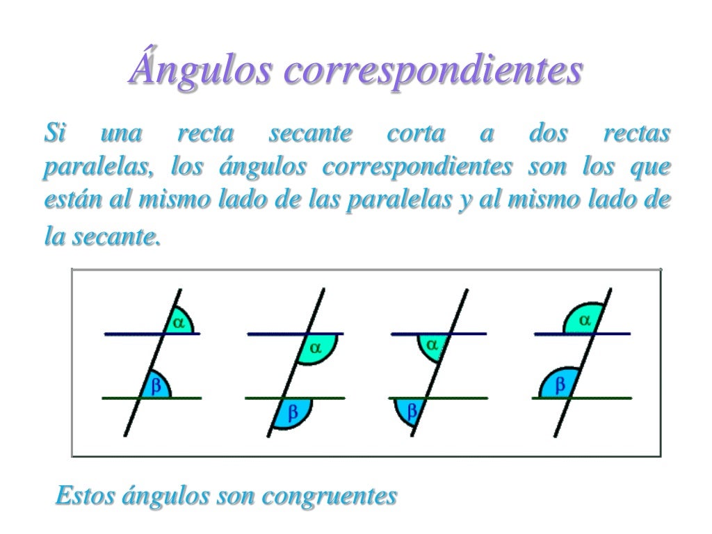Angulos formados por paralelas