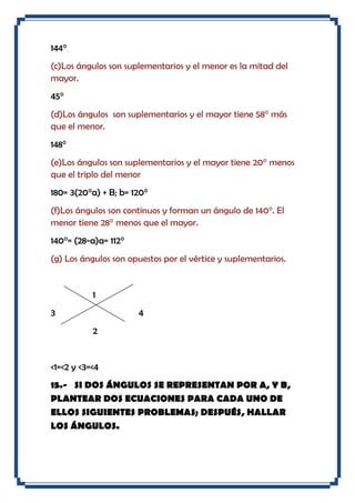 Angulos triangulos lineas