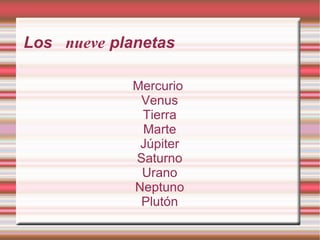 Los nueve planetas Mercurio