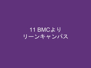 11 BMCより
リーンキャンパス
 