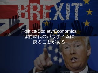 Politics/Society/Economics
は前時代のパラダイムに
戻ることがある
Copyright 2017 Masayuki Tadokoro All rights reserved
 