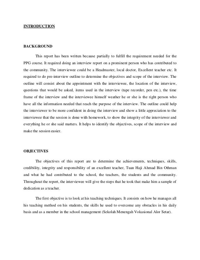 An headmaster interview