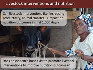 The influence of livestock-derived foods on nutrition in the first 1,000 days of life: Research report launch