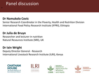 The influence of livestock-derived foods on nutrition in the first 1,000 days of life: Research report launch