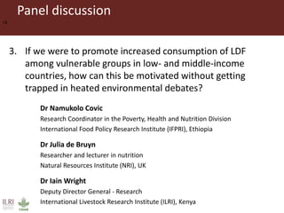 The influence of livestock-derived foods on nutrition in the first 1,000 days of life: Research report launch