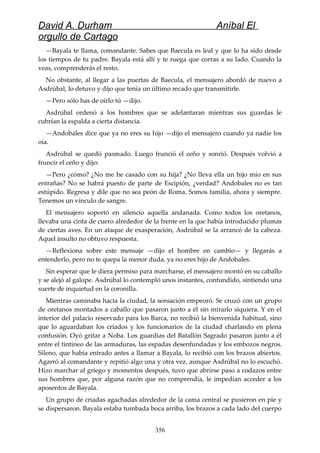 Anibal el orgullo de cartago (david durham)