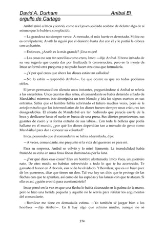 Anibal el orgullo de cartago (david durham)