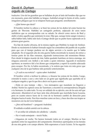 Anibal el orgullo de cartago (david durham)