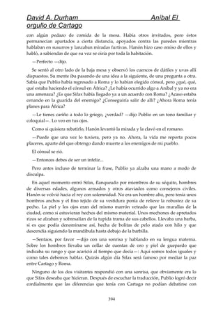 Anibal el orgullo de cartago (david durham)