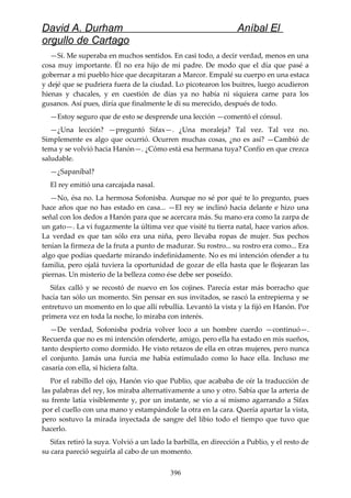 Anibal el orgullo de cartago (david durham)