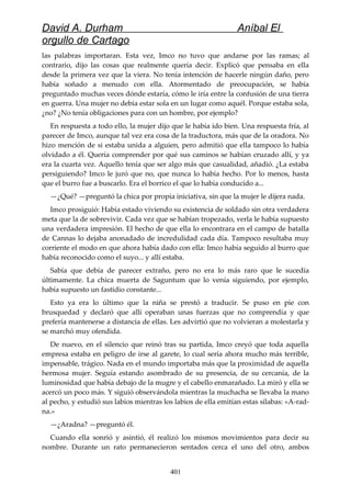 Anibal el orgullo de cartago (david durham)