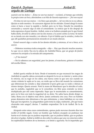 Anibal el orgullo de cartago (david durham)