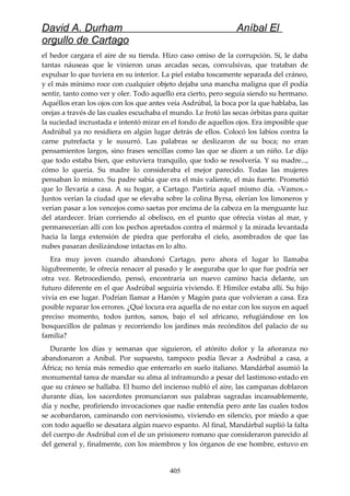 Anibal el orgullo de cartago (david durham)