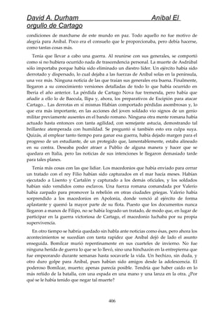 Anibal el orgullo de cartago (david durham)