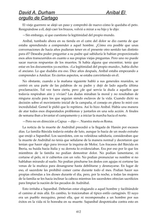 Anibal el orgullo de cartago (david durham)