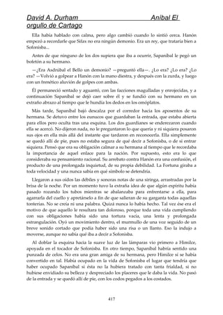 Anibal el orgullo de cartago (david durham)