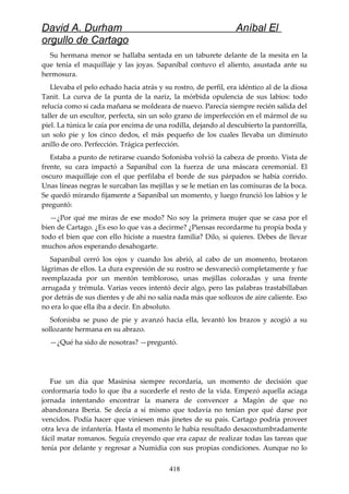 Anibal el orgullo de cartago (david durham)