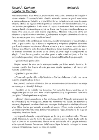 Anibal el orgullo de cartago (david durham)