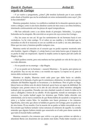 Anibal el orgullo de cartago (david durham)