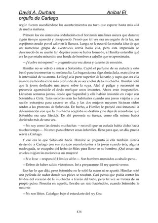 Anibal el orgullo de cartago (david durham)