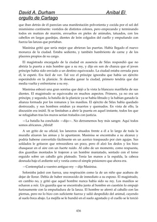 Anibal el orgullo de cartago (david durham)