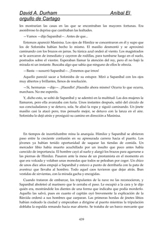 Anibal el orgullo de cartago (david durham)