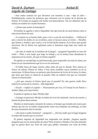 Anibal el orgullo de cartago (david durham)