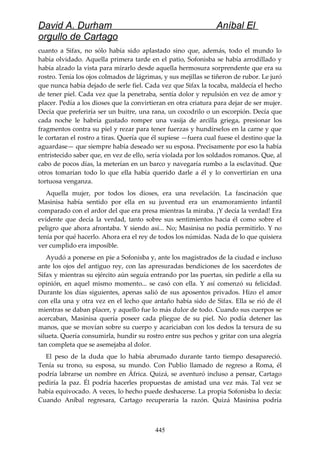 Anibal el orgullo de cartago (david durham)