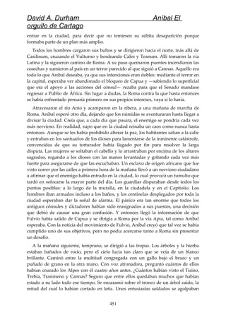 Anibal el orgullo de cartago (david durham)