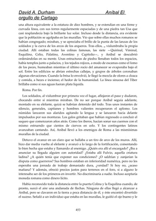 Anibal el orgullo de cartago (david durham)