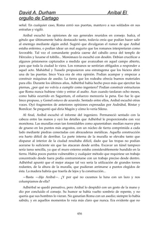 Anibal el orgullo de cartago (david durham)