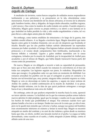 Anibal el orgullo de cartago (david durham)