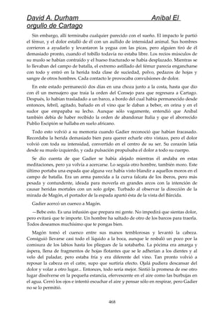 Anibal el orgullo de cartago (david durham)