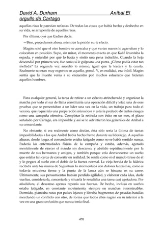 Anibal el orgullo de cartago (david durham)