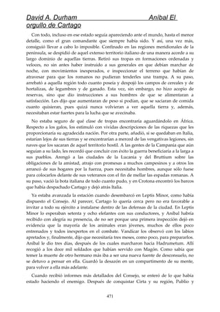 Anibal el orgullo de cartago (david durham)