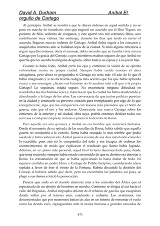 Anibal el orgullo de cartago (david durham)