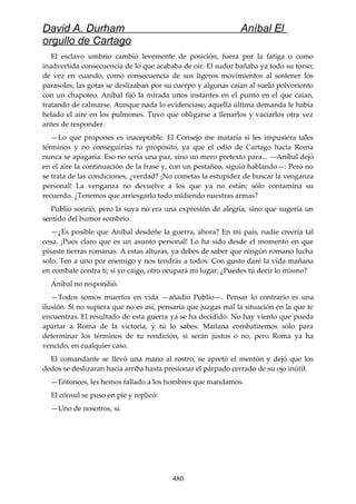 Anibal el orgullo de cartago (david durham)