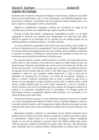 Anibal el orgullo de cartago (david durham)