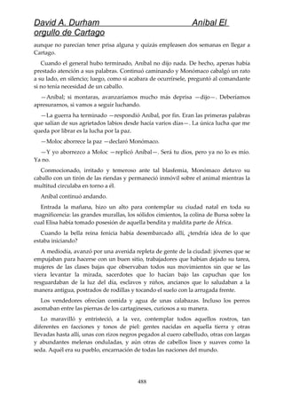 Anibal el orgullo de cartago (david durham)