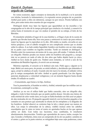 Anibal el orgullo de cartago (david durham)